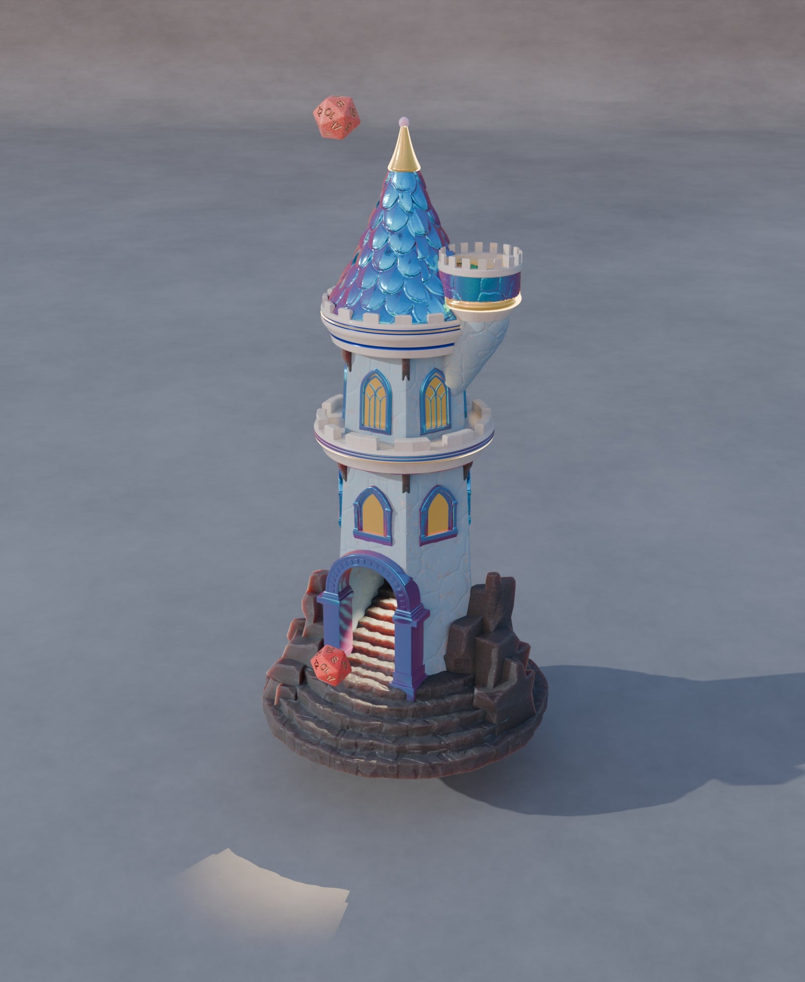 Castle Dice Tower 3d model