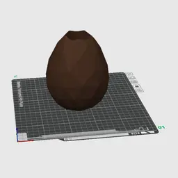 Poly Egg Vase STL–Low Poly Geometric Flower Vase-Modern Easter Decor 3d model