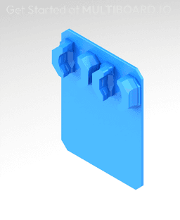 6.25 mm - Horizontal Dual Snaps (DS Part A) - Small Command Strip Mount 3d model