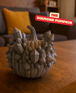 DIAMOND PUMPKIN / AUTUMN DECOR / ABSTACT PUMPKIN / HALLOWEEN DECOR 3d model