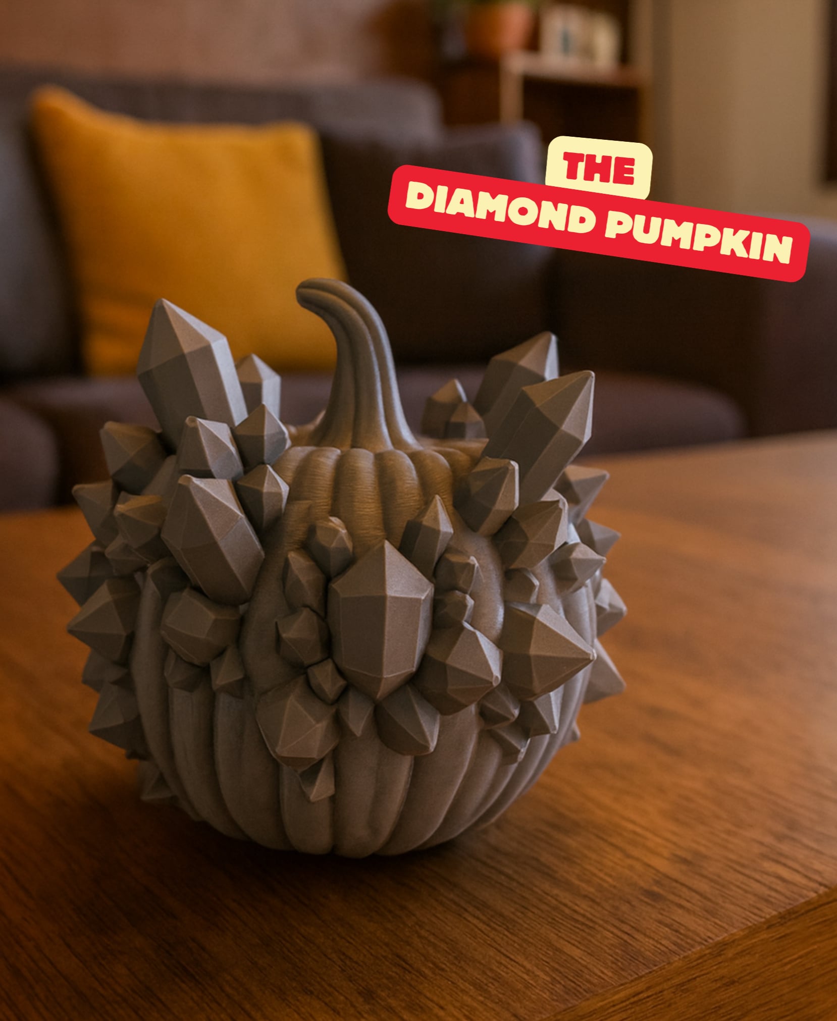 DIAMOND PUMPKIN / AUTUMN DECOR / ABSTACT PUMPKIN / HALLOWEEN DECOR 3d model