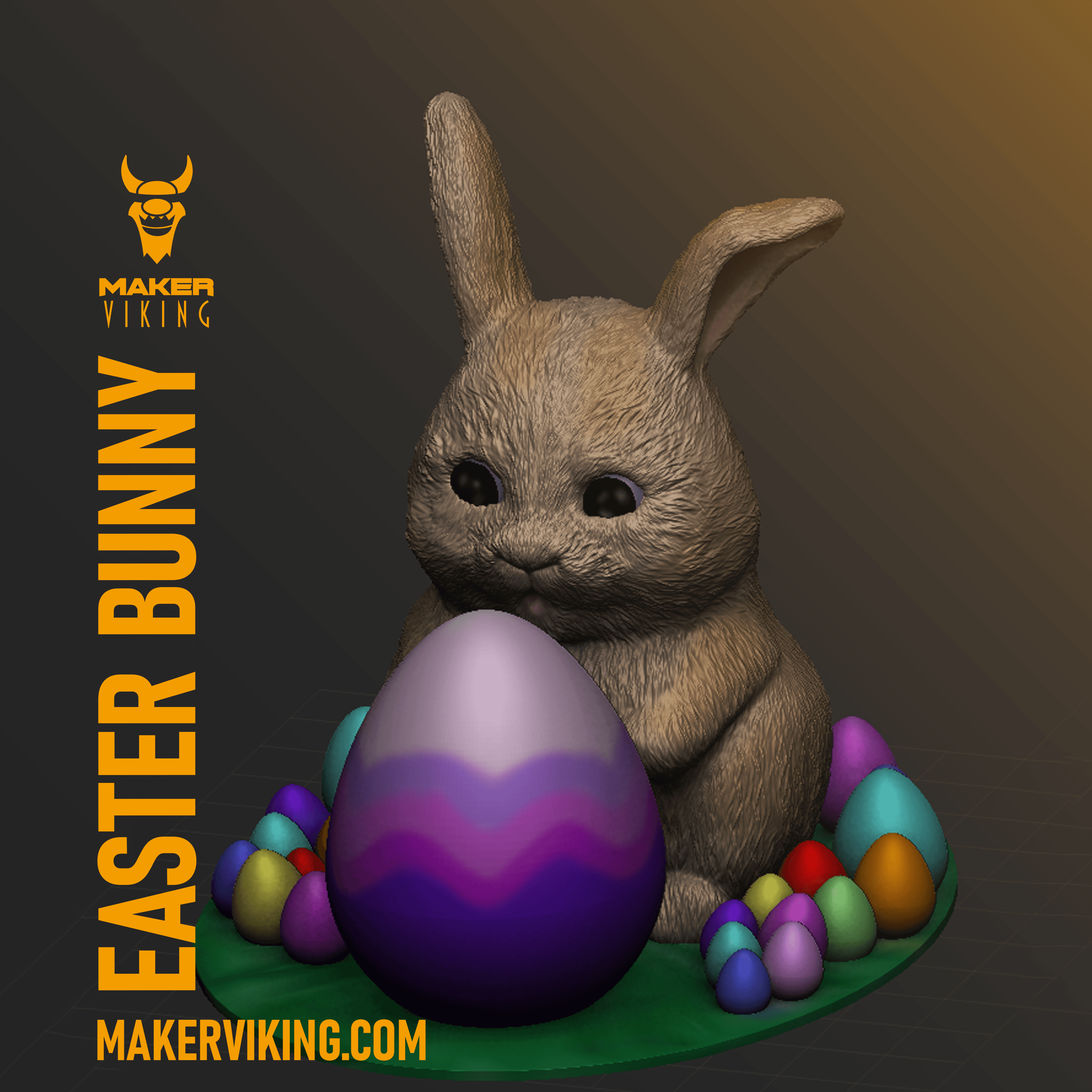 Easter Bunny with openable egg 3d model