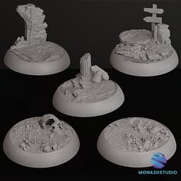 Ultimate Terrain Bases Pack – 25/32/40/50 mm Miniature Bases (STL) 3d model