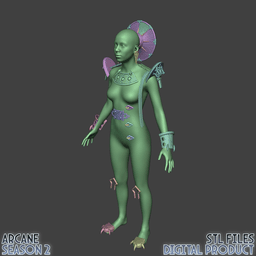 Ambessa Medarda Accessories Cosplay Set Arcane League Of Legends 3d model