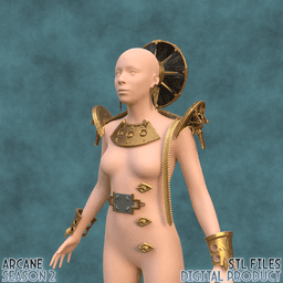 Ambessa Medarda Accessories Cosplay Set Arcane League Of Legends 3d model