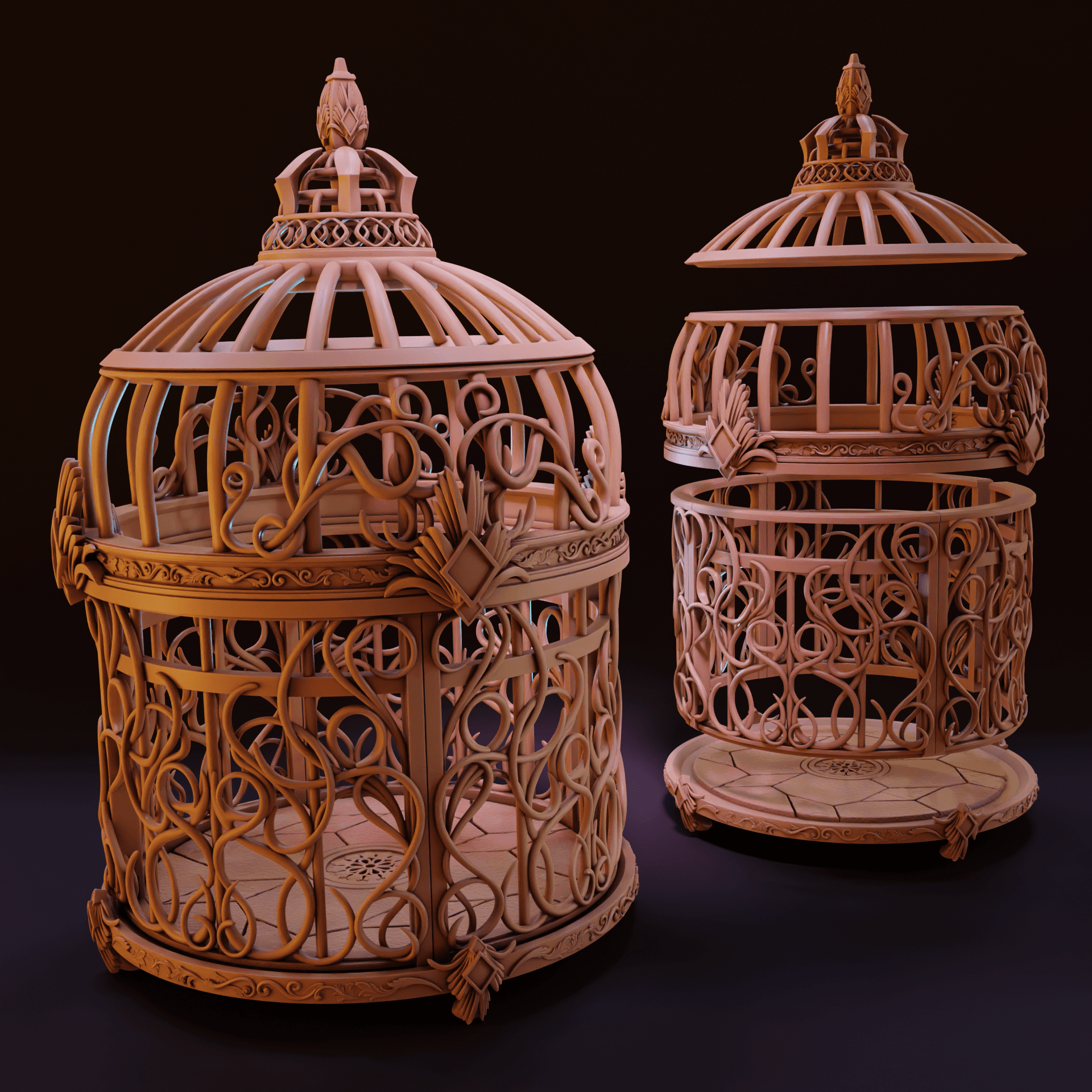 Gilded Cage | Tabletop RPG Scatter Terrain | Prison Scenery 3d model
