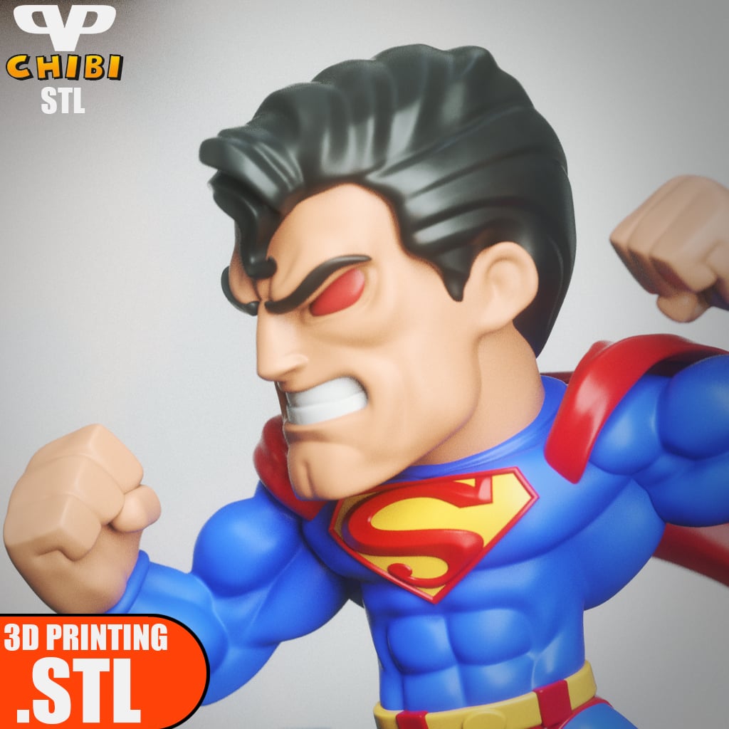 Batman vs Superman Chibi STL for 3D Printing ChibiSTL 3DXM 3d model