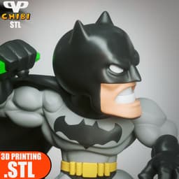 Batman vs Superman Chibi STL for 3D Printing ChibiSTL 3DXM 3d model