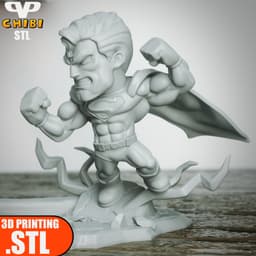 Batman vs Superman Chibi STL for 3D Printing ChibiSTL 3DXM 3d model