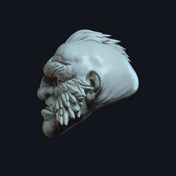 Dwarf v5 - Custom Action Figure Head 3d model