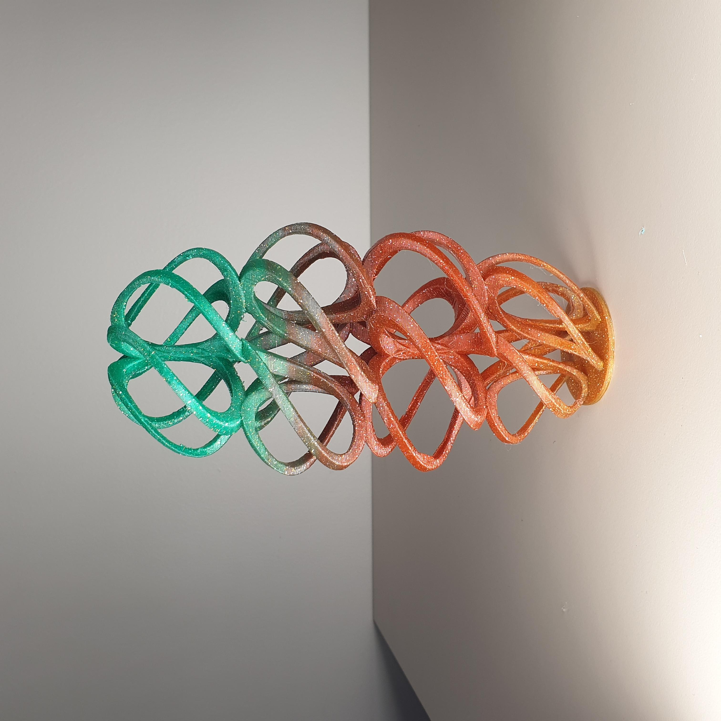 Spiral Rings Ornament 3d model