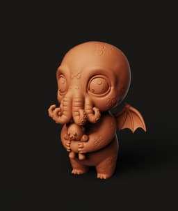 Baby Cthulhu Teddy Bear Multi-Color 3MF | Horror Cute Figure | Bambu Ready 3d model