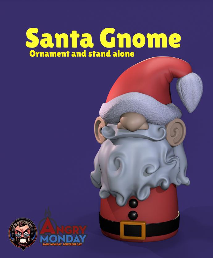 Santa Gnome Ornament 3d model