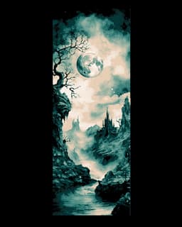 Set of 3 Bookmarks depicting the lands of High Fantasy 3d model