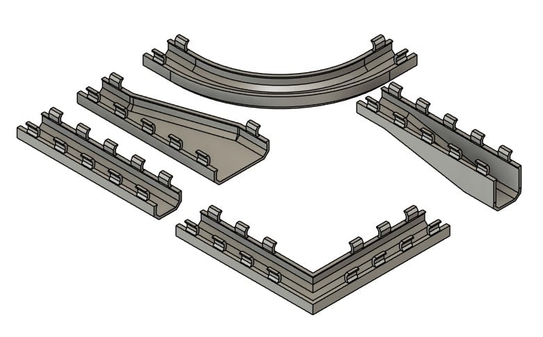 Simple cable covers for Multiboard 3d model