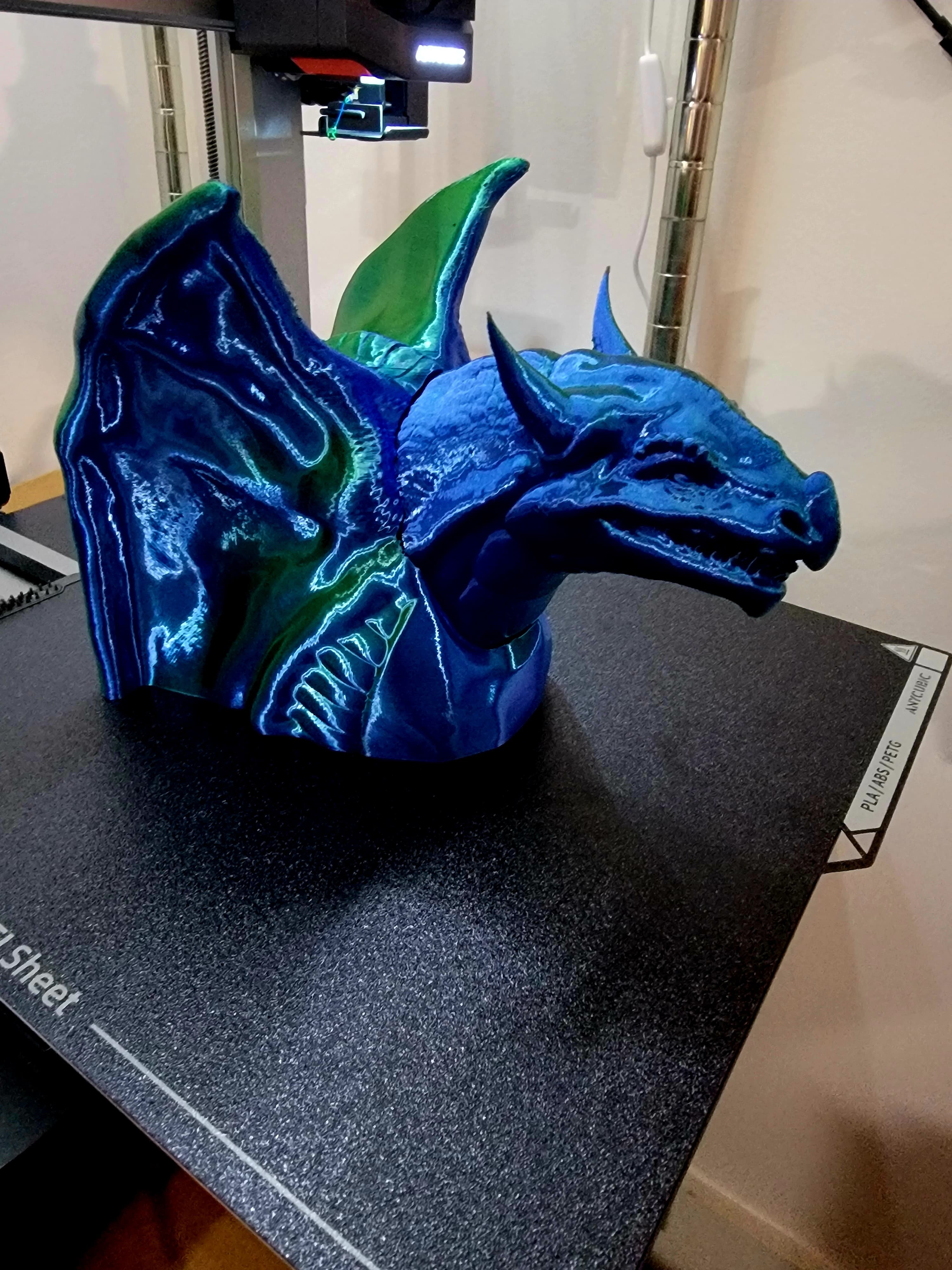 Absolutely fantastic! Such a cool design 😎
Printed with Eryone HS Dual Color Silk- Blue/Green on Anycubic Kobra 3 😁