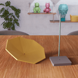 Beach Sunbed and Umbrella Set - Summer Village Series 3d model