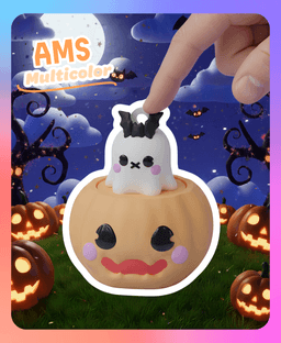 Pumpkin Clicker Keychain (Multicolor) 3d model