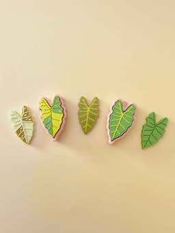 Houseplant Leaf Clicker Keychain Fidget Toy Bundle 3d model