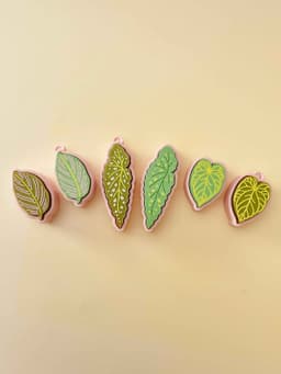 Houseplant Leaf Clicker Keychain Fidget Toy Bundle 3d model
