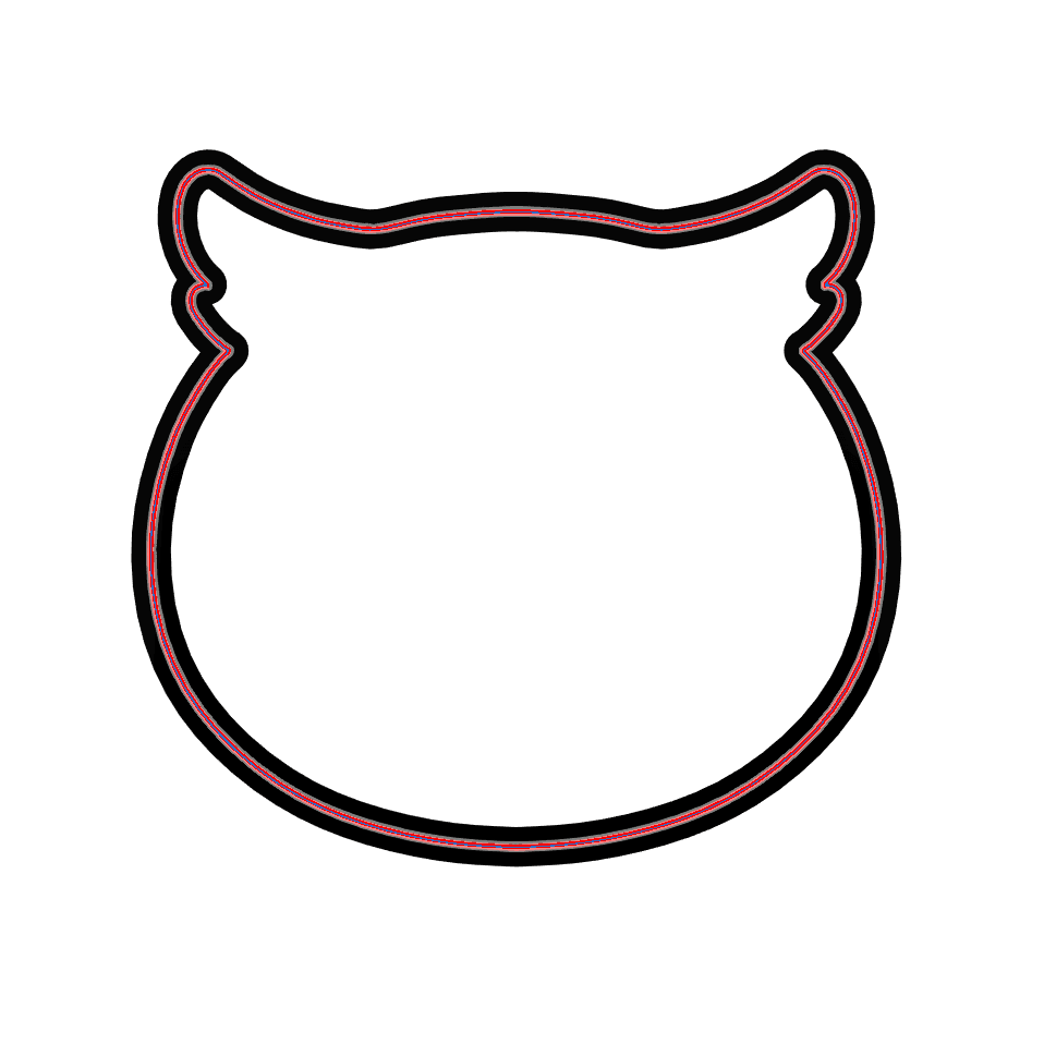 Owl Head Cookie Cutter STL File - 4 inches 3d model