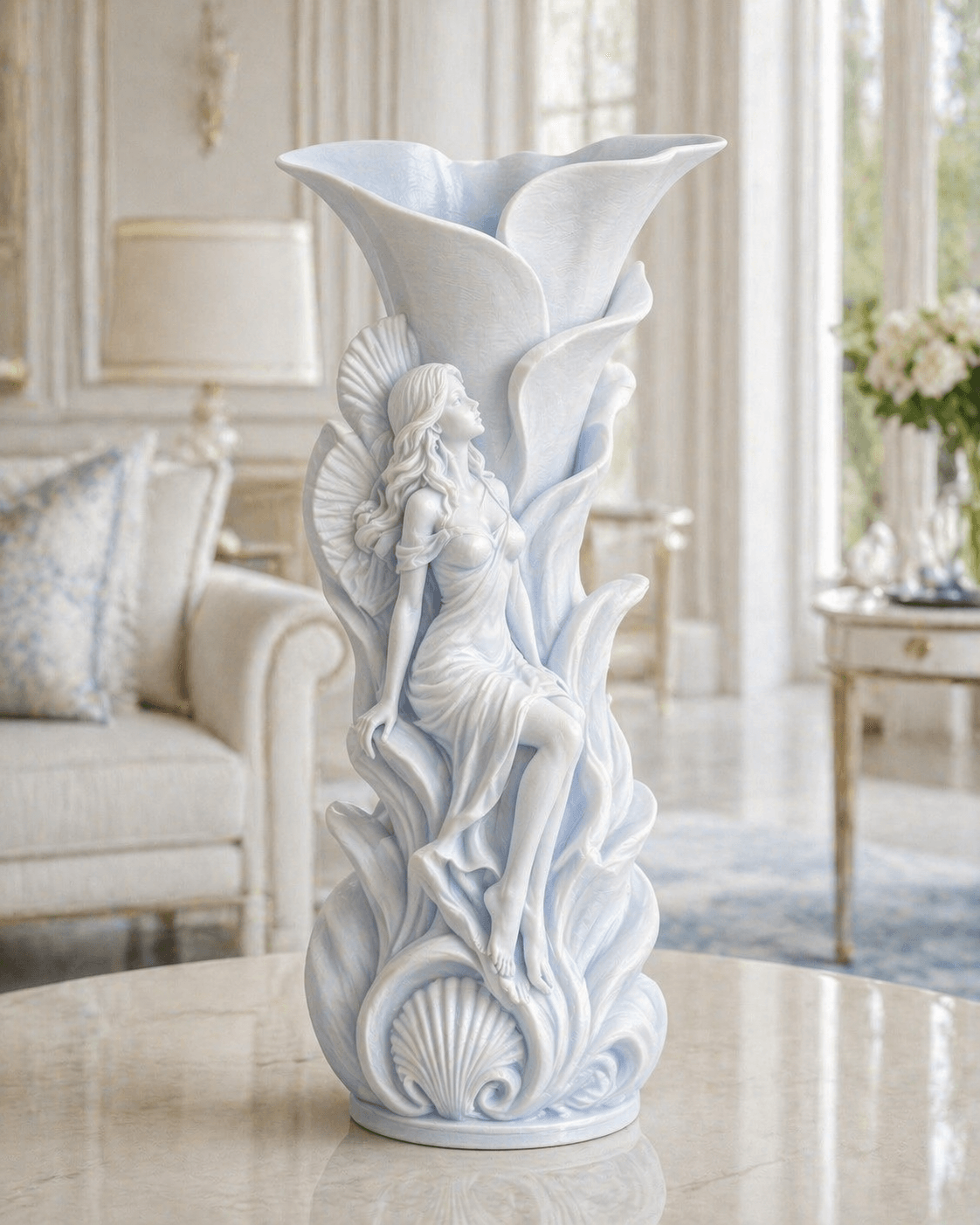 White Ocean Fairy Shell Vase 3d model