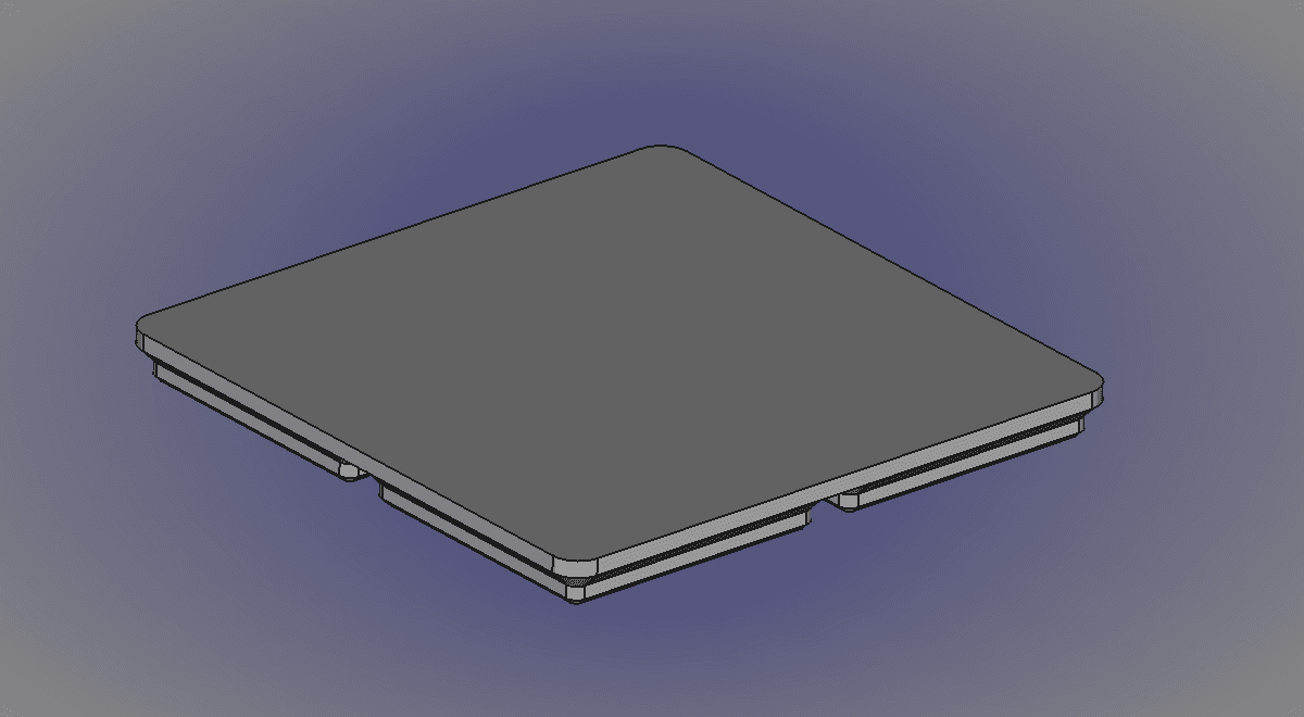 FreeCAD Gridfinity Parametric Bin Base Blank-Body.stl 3d model