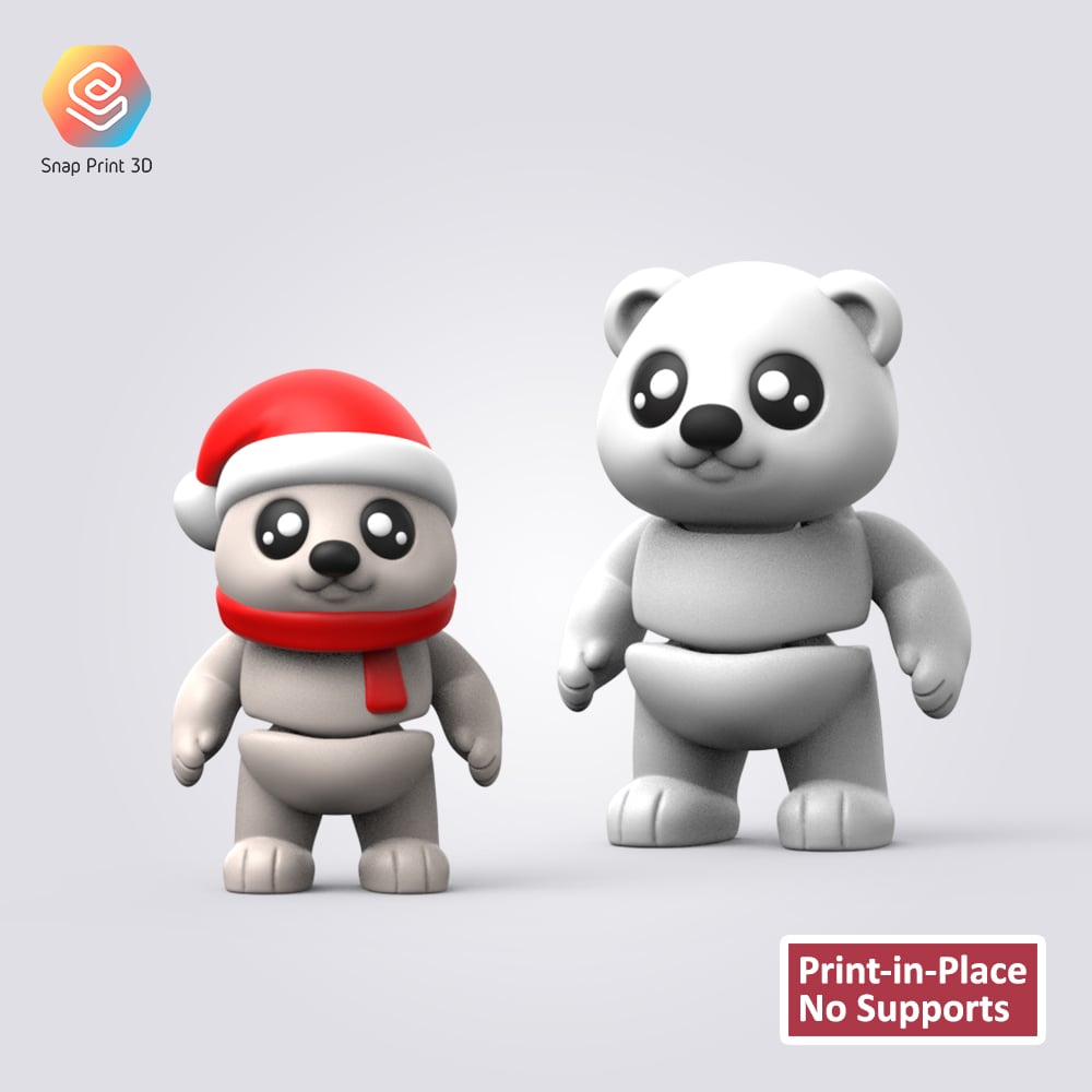 Flexi Bear Christmas 3d model