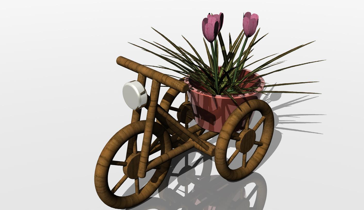 decorative garden flower pot.stl 3d model