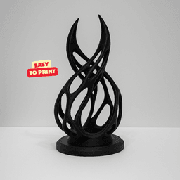 ABSTRACT FLAME TEALIGHT (VORONOI) / ABSTRACT FIRE SCULPTURE / HOMEDECOR / GOTHIC 3d model
