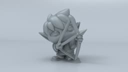 Elf Ranger - Easy Multicolor FDM RPG Minis (No supports) 3d model