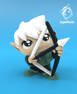 Elf Ranger - Easy Multicolor FDM RPG Minis (No supports) 3d model