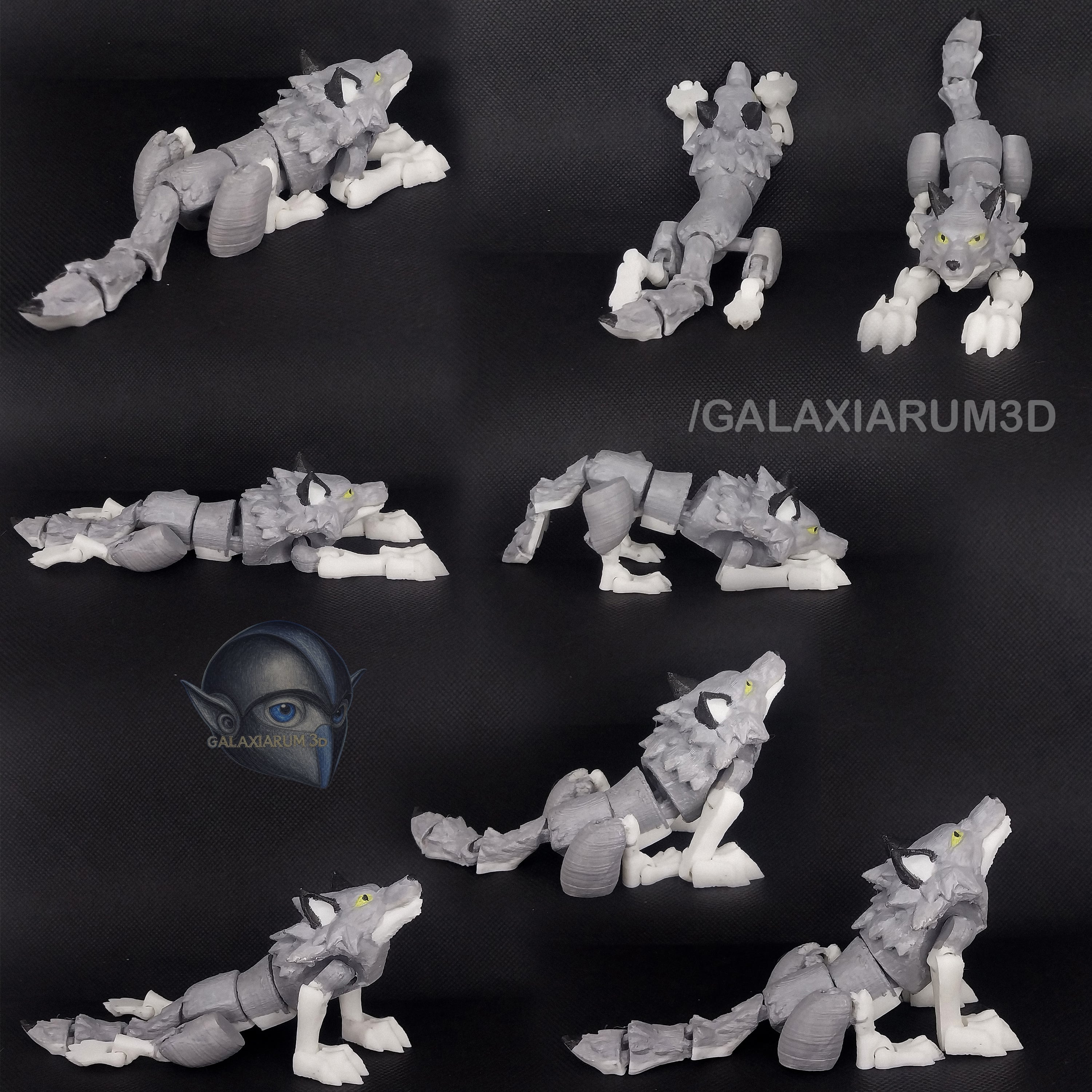 Articulated Wolf - Multiple Flexibility Versions 3d model