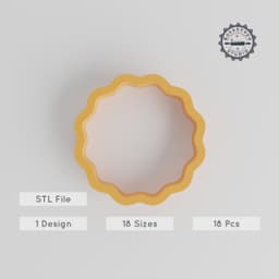 Halloween Tart Shape Cutter, 18 Piece Set, 18 Sizes from 0.75" to 5.00", Perfect for Cookies, Fondant & Clay PRODUCT_4422 3d model