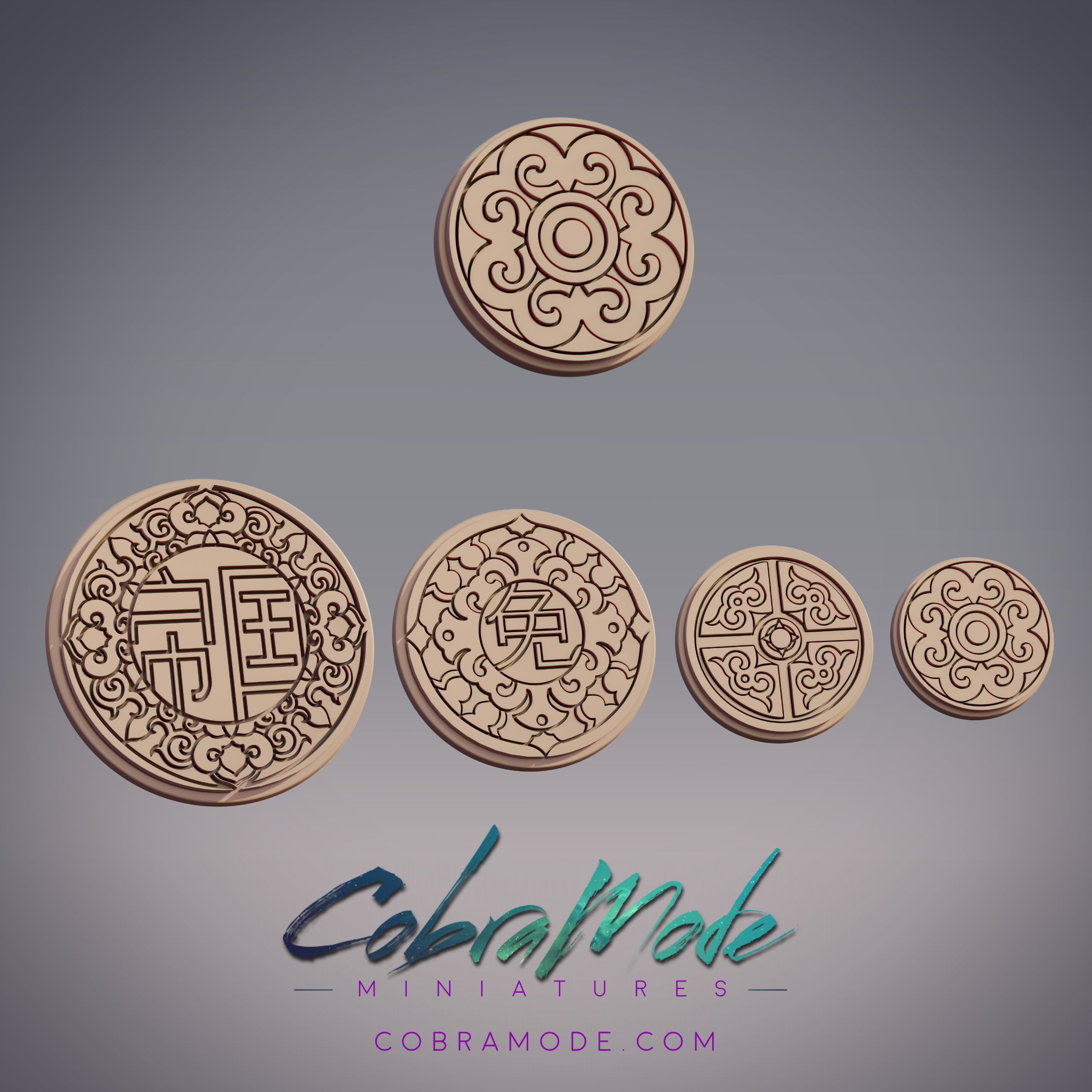 Rabbit Crest Base Pack (4pcs) 3d model