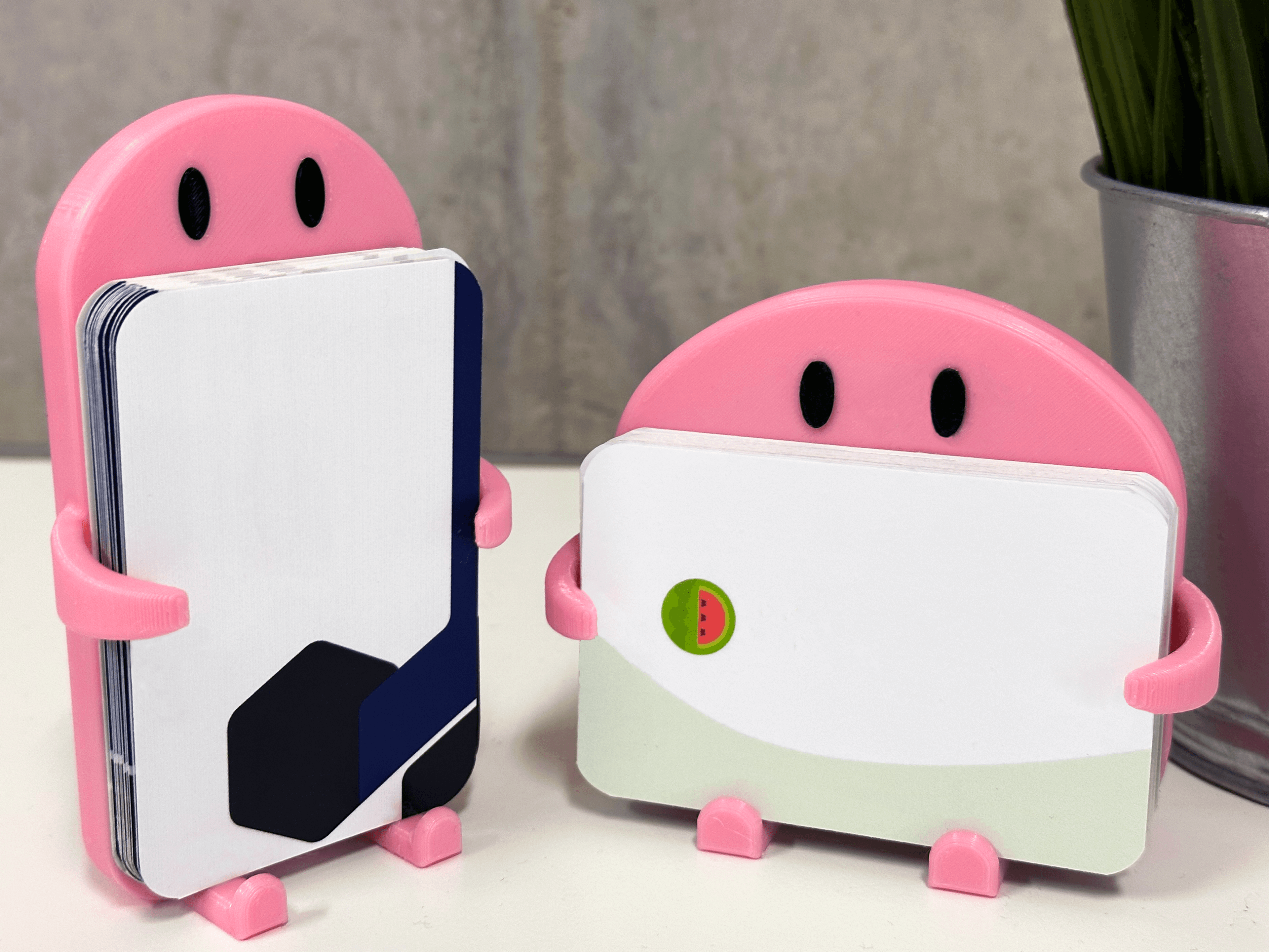 Cute Sitting Card Holder 3d model