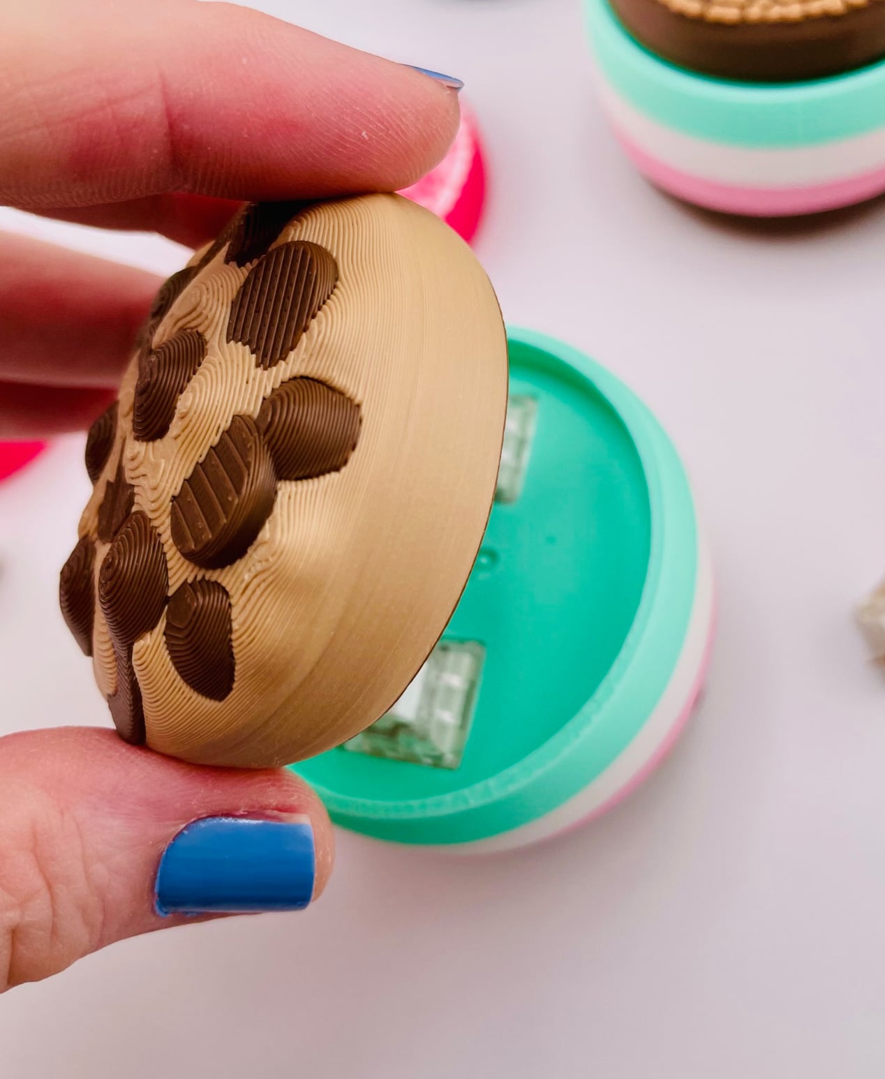 Chocolate Chip Ice Cream Sandwich DOUBLE sided Clicker 3d model