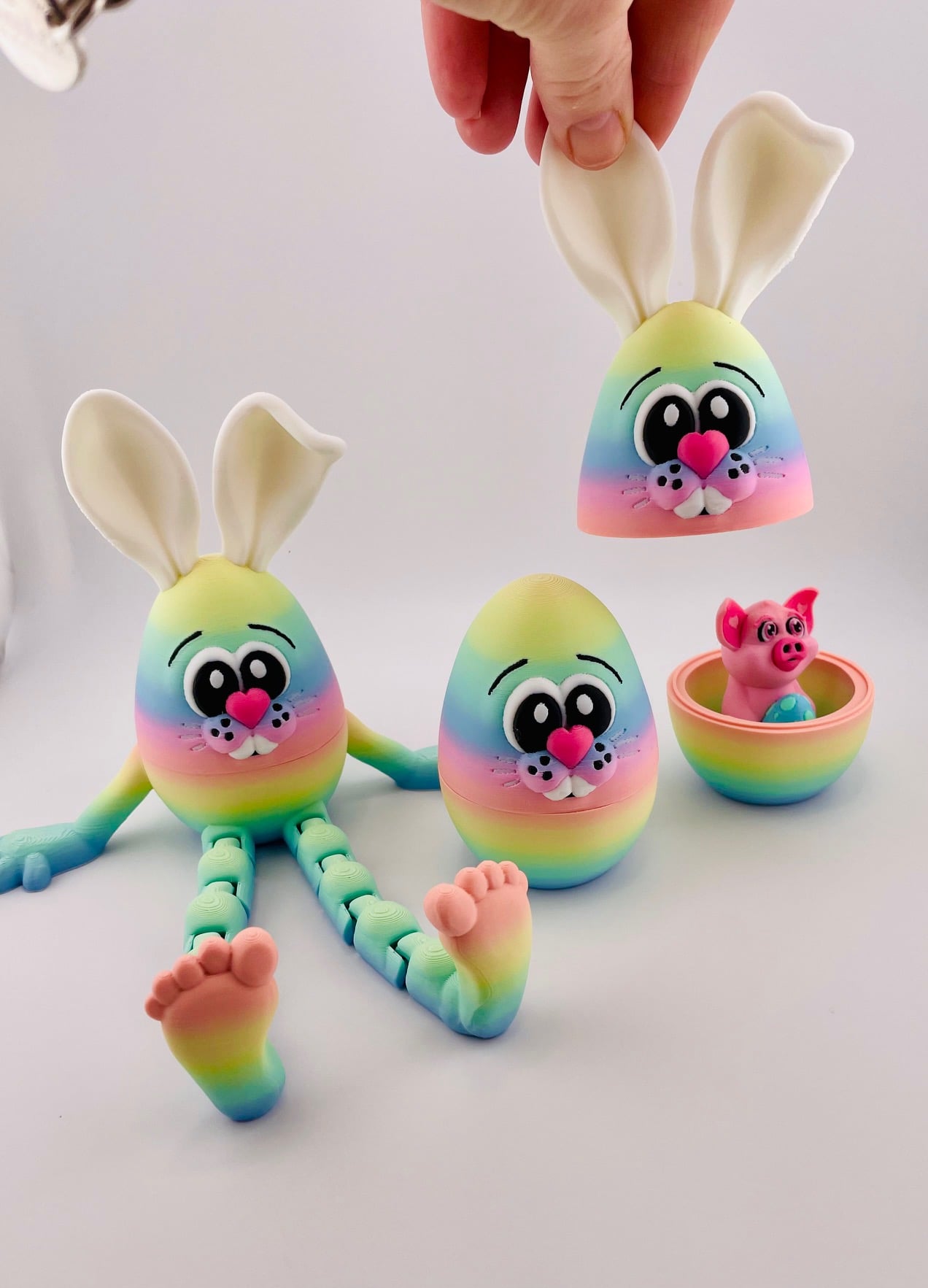 Flexi Bunny Eggs Hollow Version 3d model