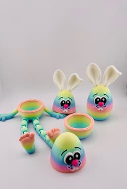 Flexi Bunny Eggs Hollow Version 3d model
