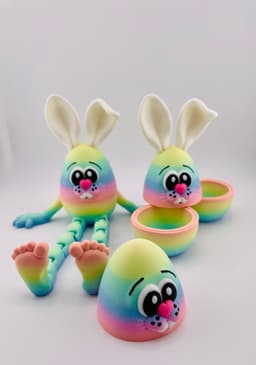 Flexi Bunny Eggs Hollow Version 3d model