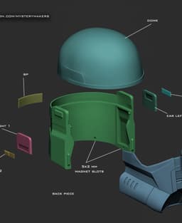 Imperial super commando helmet 3d model
