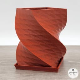 Twisted Geometric Helix Planter 3d model