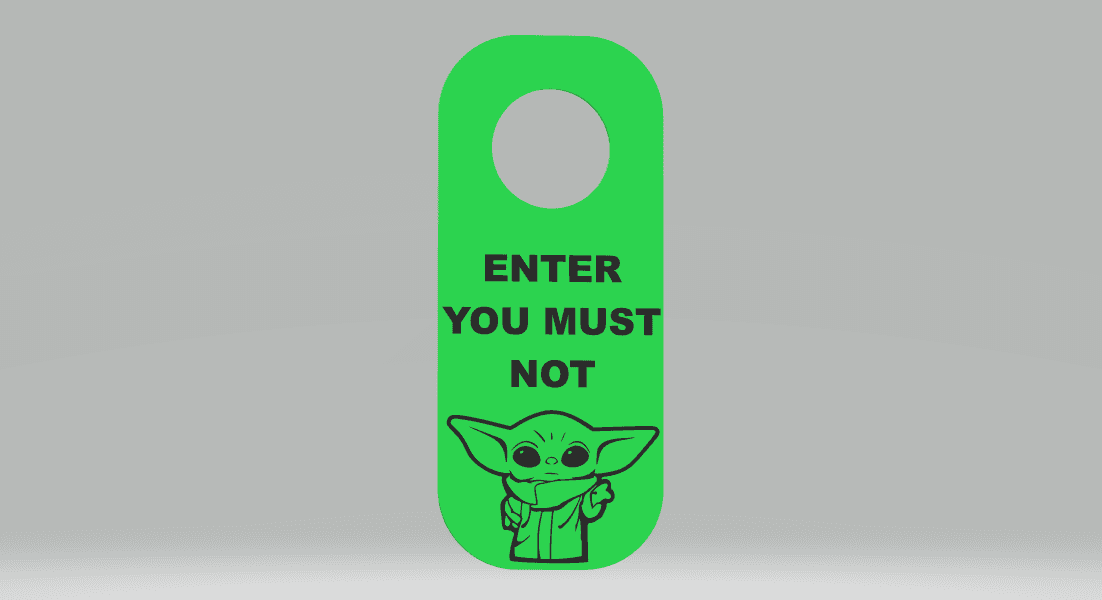 Enter You Must Not -Tag Door Star Wars Art.stl 3d model