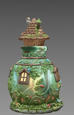 Mushroom Potion House STL File for 3D Print 3d model