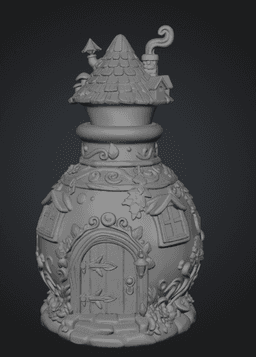 Mushroom Potion House STL File for 3D Print 3d model