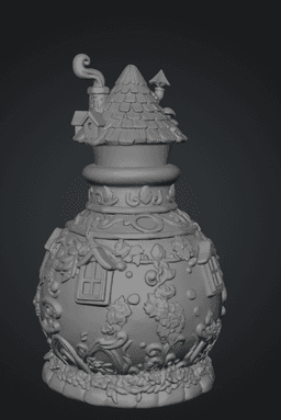 Mushroom Potion House STL File for 3D Print 3d model
