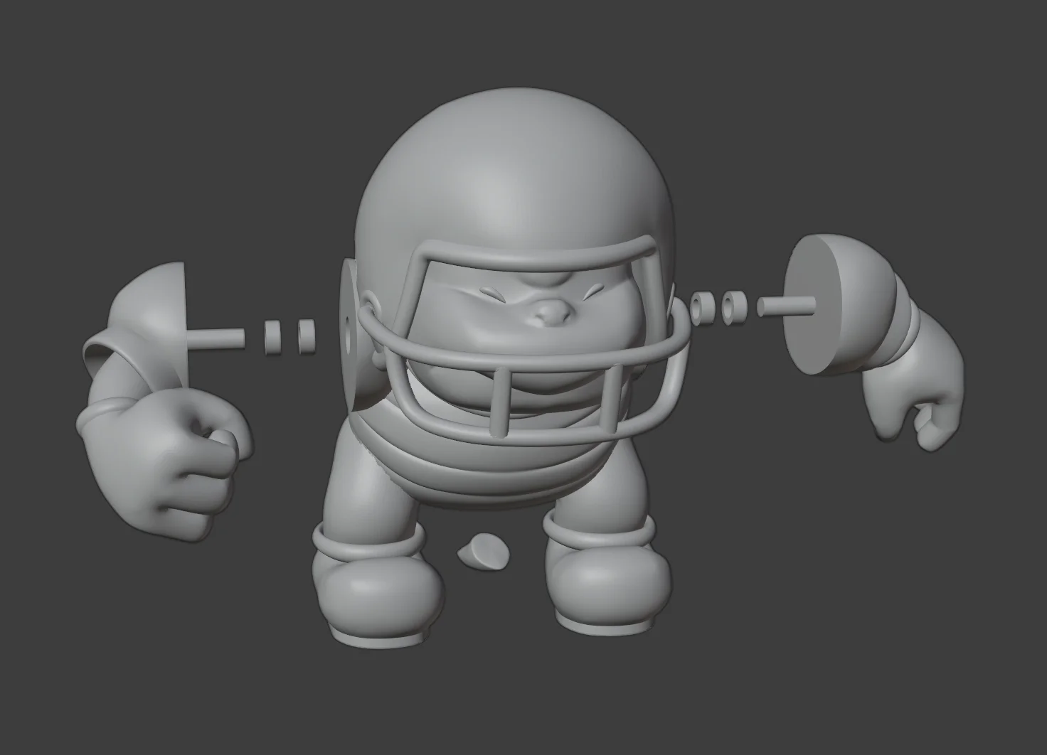 Chargin' Chuck from Super Mario - Custom WON 2.5 scale figure 3d model