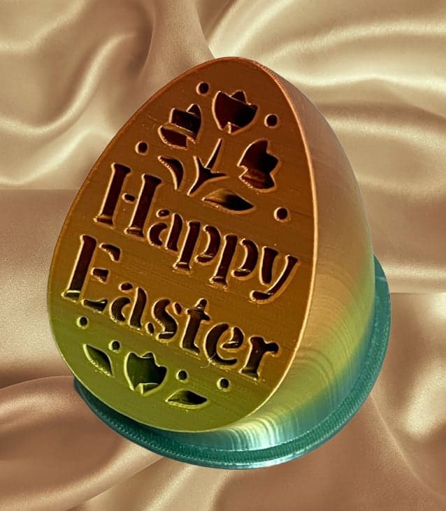 Happy Easter Egg extrusion 3d model