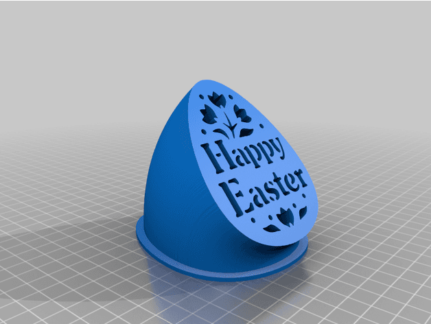 Happy Easter Egg extrusion 3d model