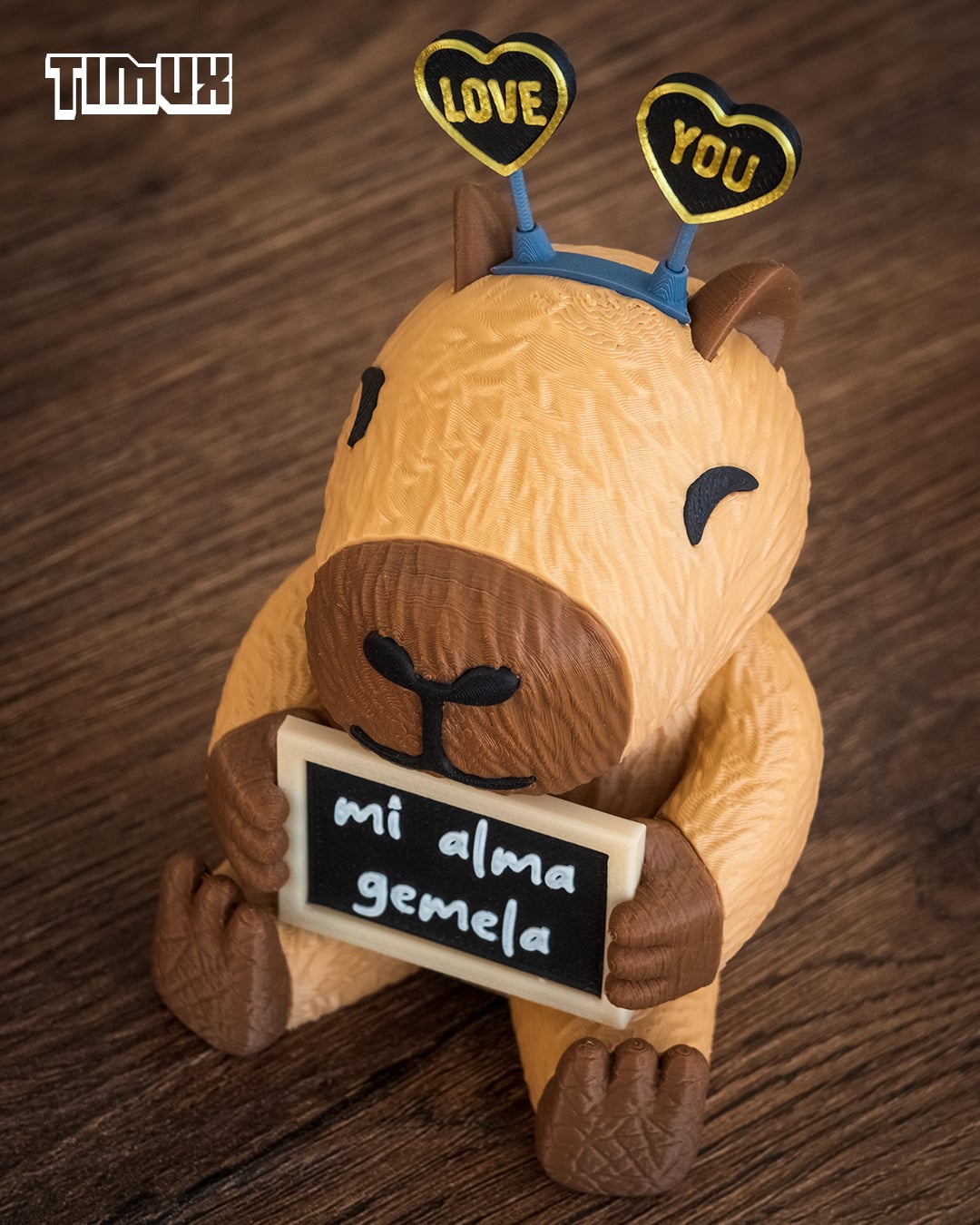 CAPYBARA WITH CHALKBOARD 3d model